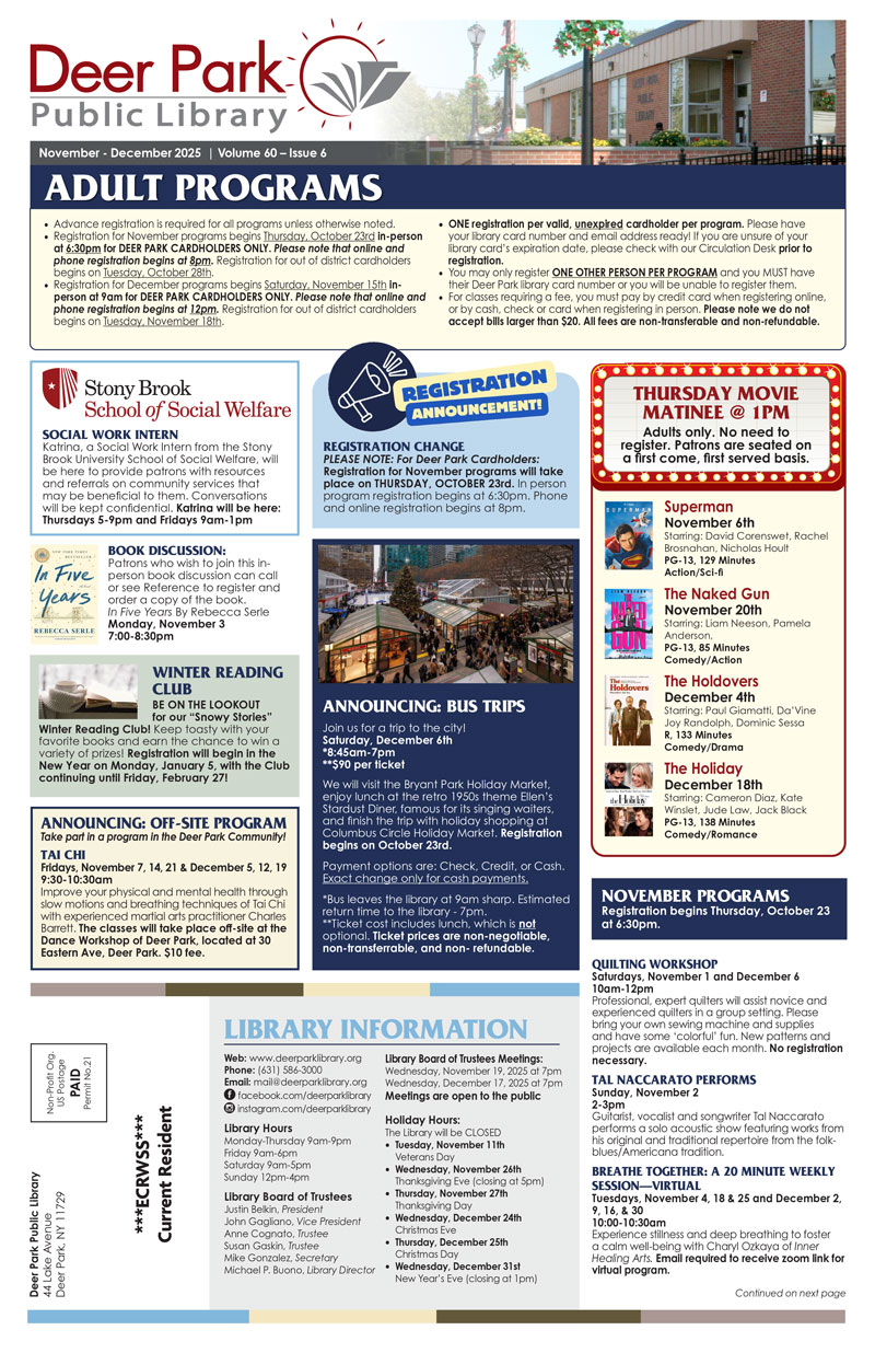 November December Newsletter