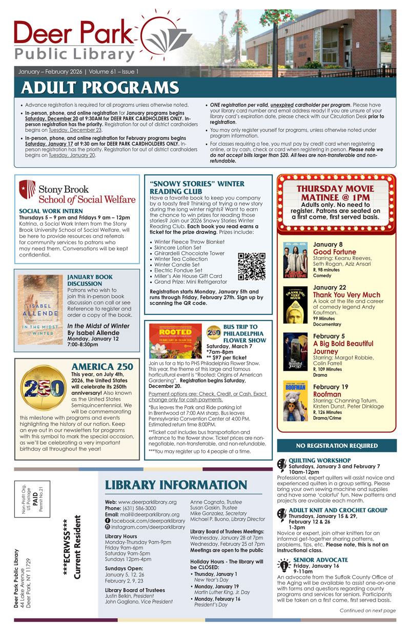 January - February 2026 Newsletter